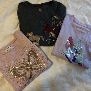 Girls Size 6 L/S Sequin Tops Bundle
